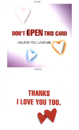 Send Don't open this card Unless... you love me :) on I love you to Pakistan