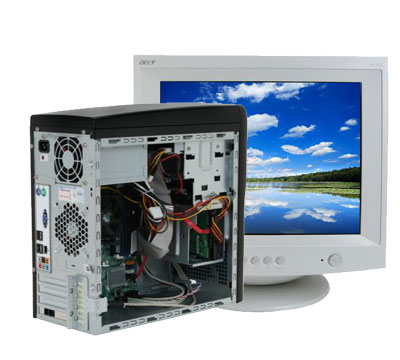 send Intel Core2 Duo Personal Computer with CRT Monitor 17 Inches to pakistan