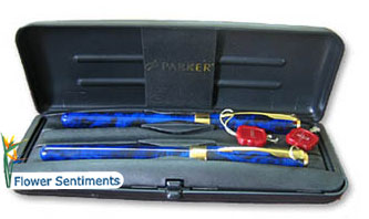 send Parker Pen Set- Blue to pakistan