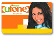 Send Ufone scratch Card - Worth 1000 RS on Mobile Prepaid Cards to Pakistan